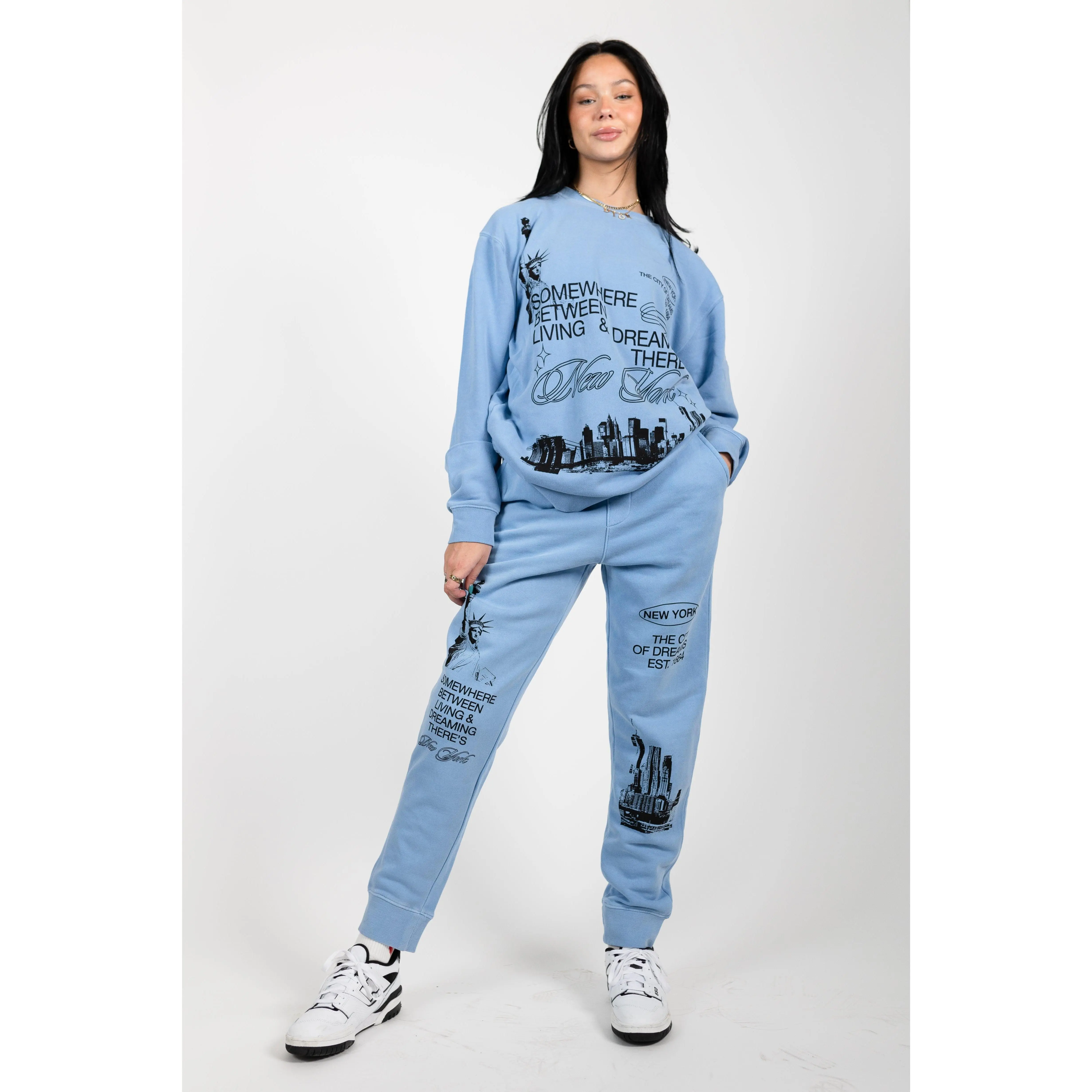 LIGHT BLUE NEW YORK SWEATPANTS