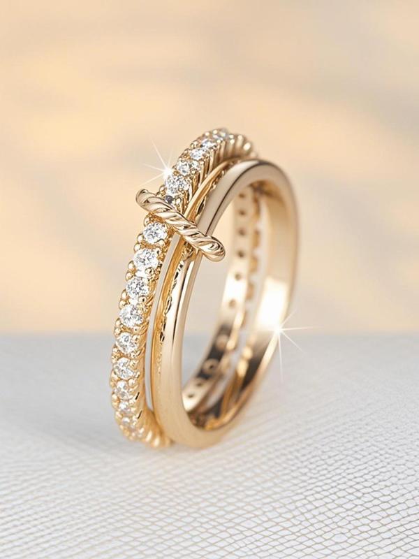Artificial Stackable Rings Elegant Everyday Ring for Men and Women, Fashion Stackable Finger Ring ...