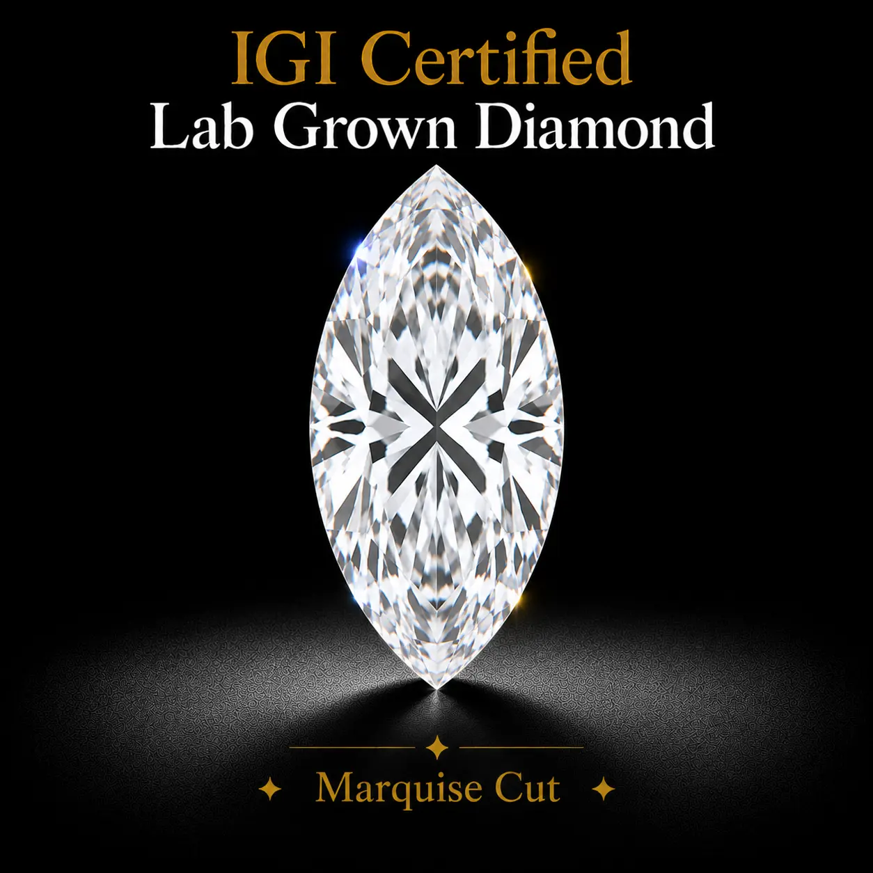【Marquise Cut】IGI Certified Lab Grown Diamond - 1 Ct