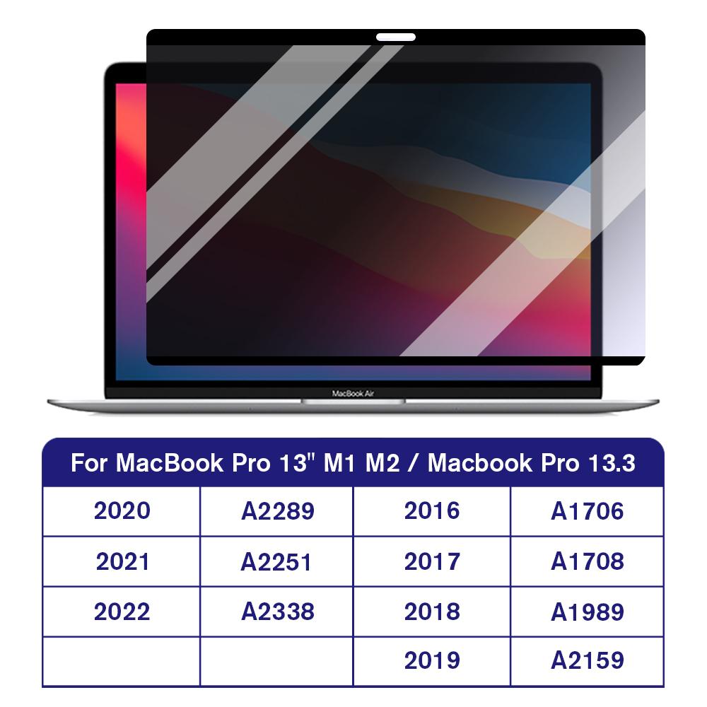 For Mac Pro 13.3inch Magnetic Privacy Screen Protector For Macbook Air 13 Pro 13.3 14 13.6 inch Air13 Anti-Spy Anti-Peep Film