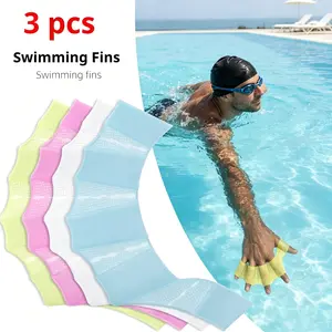 3pcs Frog-shaped Swimming Finger Pads, Diving Aids, Simple Diving Equipment, Silicone Swimming Finger Cots