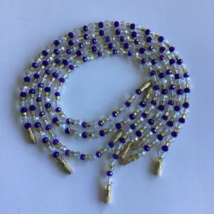 Beaded Anklet with Clasp - Purple and Gold Beads, Adjustable Length, Perfect for Casual and Formal Wear