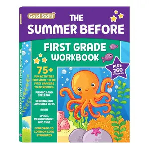 The Summer Before First Grade Workbook School Bridging Kindergarten to First Grade Ages 6 - 7: 75+ Activities, Phonics, Spelling, Reading, Language ... Measurement and Time (Gold Stars Series)
