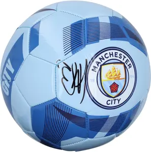 Erling Haaland Manchester City Autographed Manchester City Blue & Light Blue Logo Soccer Ball - Fanatics Authentic Certified