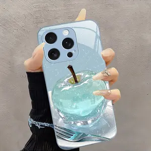 Dreamy Crystal Apple iPhone Case Sparkling Aesthetic Protective Cover, Compatible with iPhone【iPhone 16 Pro Max】666