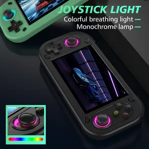 R43S retro game console features a 4.2-inch IPS screen, an open-source Linux system, 20,000 built-in games, support for 10 emulators, 64GB/128GB of storage, a built-in 3000mAh battery, and Wi-Fi connectivity. It is a portable handheld device.