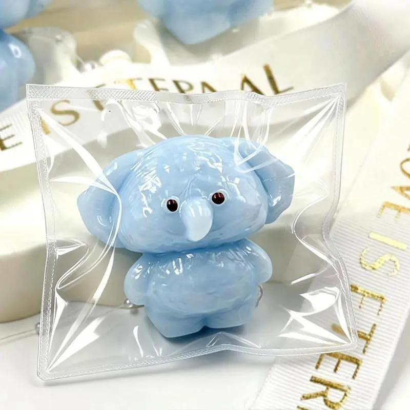 Cute Blue Elephant Squeeze Toy, Soft and Slow-rebound Sensory Toy, Perfect Choice for Birthday Surprises and Party Decorations. Holiday Gifts, Birthday Presents, Party Favors.
