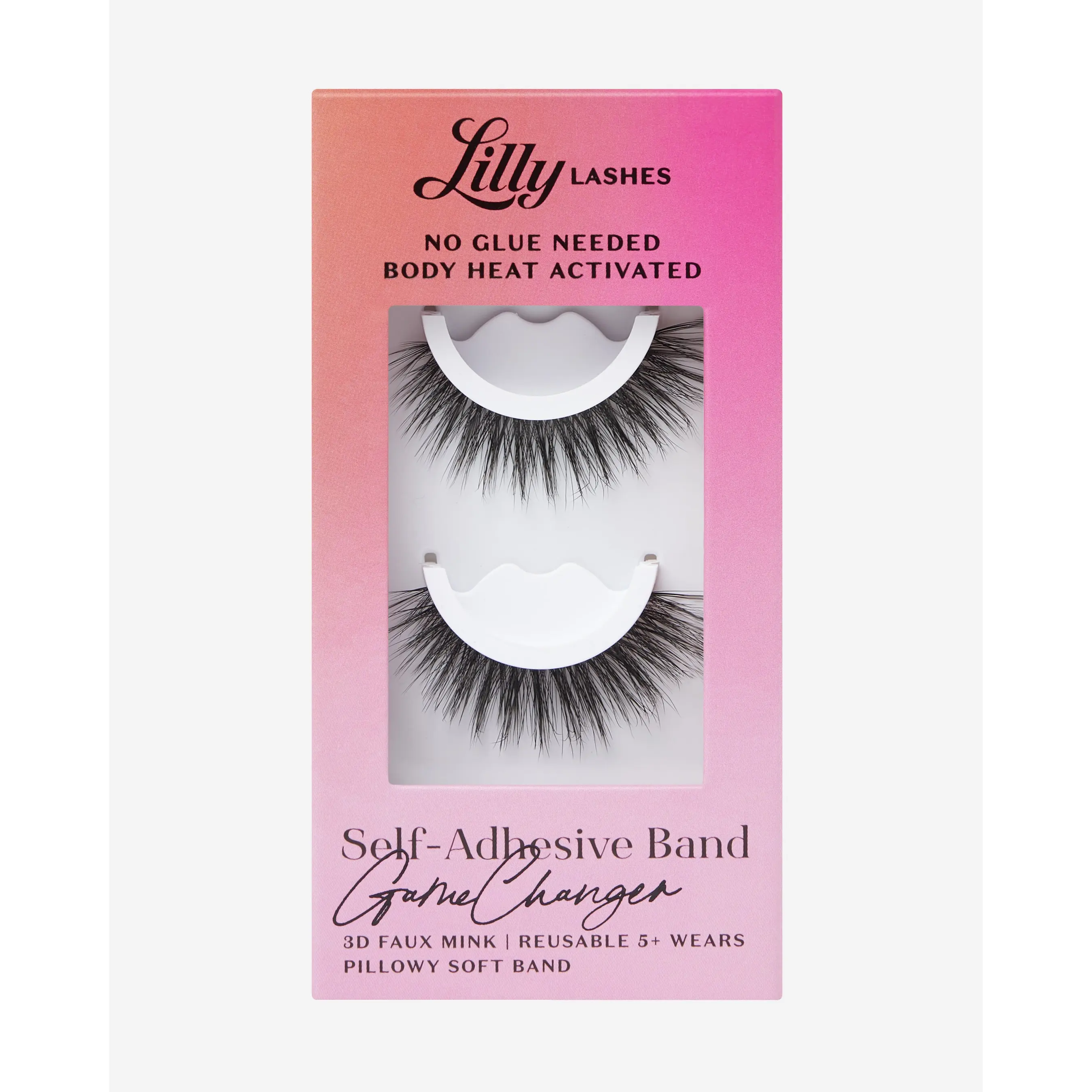 Self-Adhesive Eyelashes GameChanger | Lilly Lashes 3D Faux Mink | No Glue Needed, Body Heat Activated Self-Adhesive Eyelashes GameChanger | Lilly Lashes 3D Faux Mink | No Glue Needed, Body Heat Activated