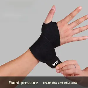 Black wristband for badminton, basketball, tennis, bandage wrap to prevent sprains, fitness and sports wrist protector
