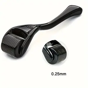 Derma Beard Roller 540 Titanium Micro Needles 0.25mm for Skin and Beard Growth, Safe & Gentle Micro Needling for Home Use Hair Care Moisturizers Radiant Comfort