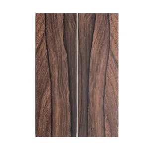 Bookmatched Ziricote Wood Knife Handle Scales – Knife Handle Materials – Natural Wood Knife Scales for DIY Crafts – Size 3/8 x 1 9/16 x 4 3/4 inches – 1 Pair