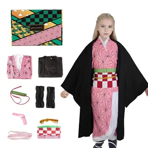 Kids' Asian Anime Style Cosplay Costume Set for Halloween and Casual Role-Playing Events