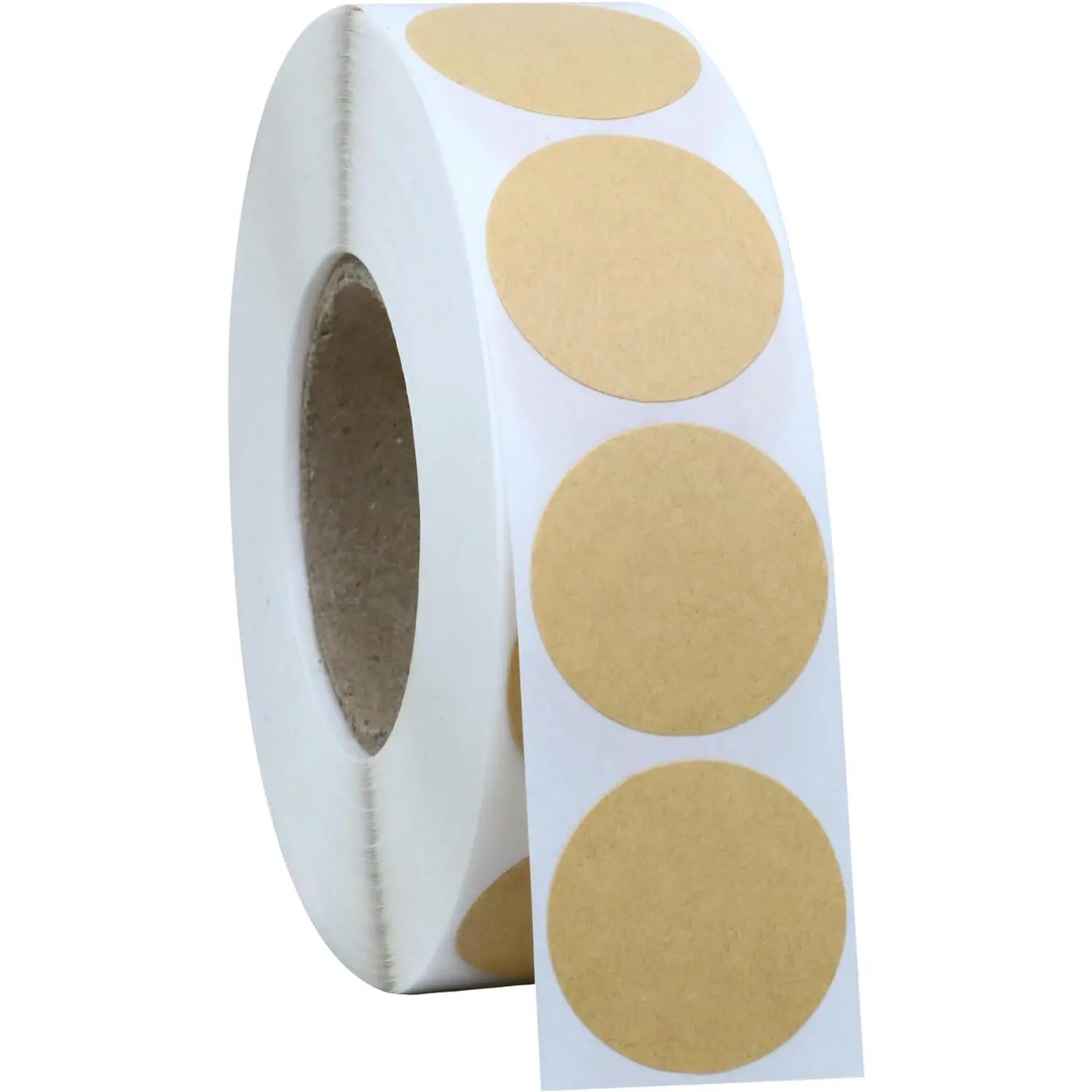 1000 count  Circle Stickers Dot Stickers, 1 Inch Round Blank Garage  Price Sticker  Coding Tag Labels Brown  Envelope Seals for  Classroom Jam Canning Jar Labels (Brown 1 Inch)
