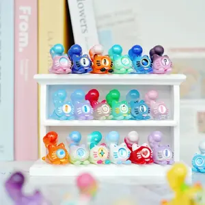 Downy One-Eye Cat Series Prank Park Theme Blind Bag, 4pcs or 32pcs, Mini Figurines, Cute Decorations, DIY Materials, Funny Gifts
