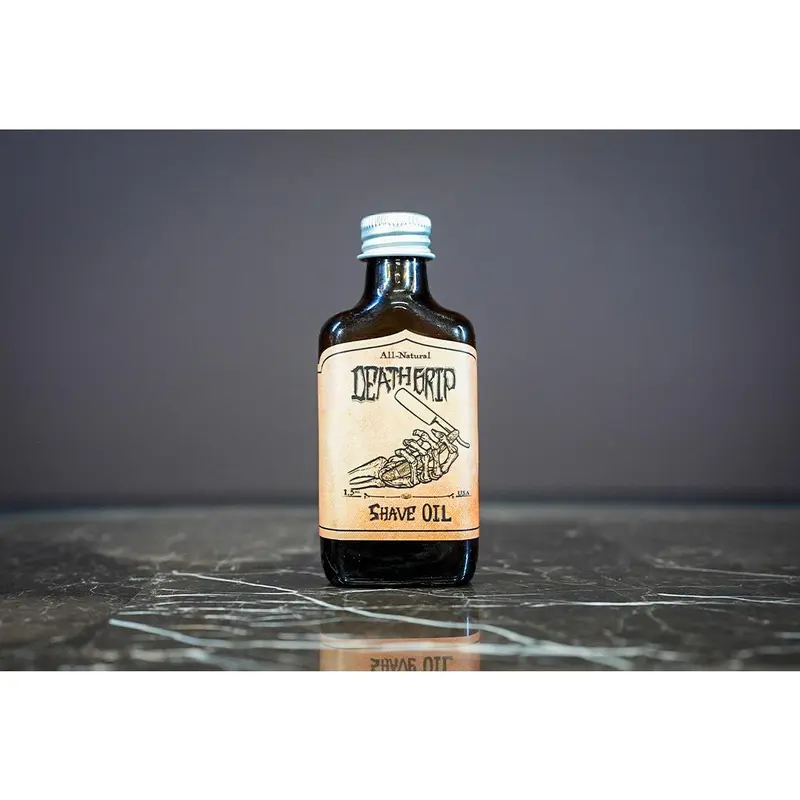 Shave Oil Vintage All-Natural Tea Tree Scented 1.5oz Bottle with Jojoba Apricot & Grape Seed Oils for Rugged Manly Scent