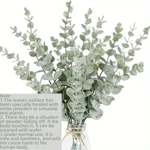 10/20pcs Artificial Eucalyptus Leaves, Realistic Artificial Faux Greenery Plant Decorations, Home & Wedding Decorative Floral Arrangement, Fake Plants for Indoor Use