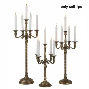 American retro wrought iron candlestick high sense ornaments bronze multi-head candle cup wedding holiday atmosphere candle holder