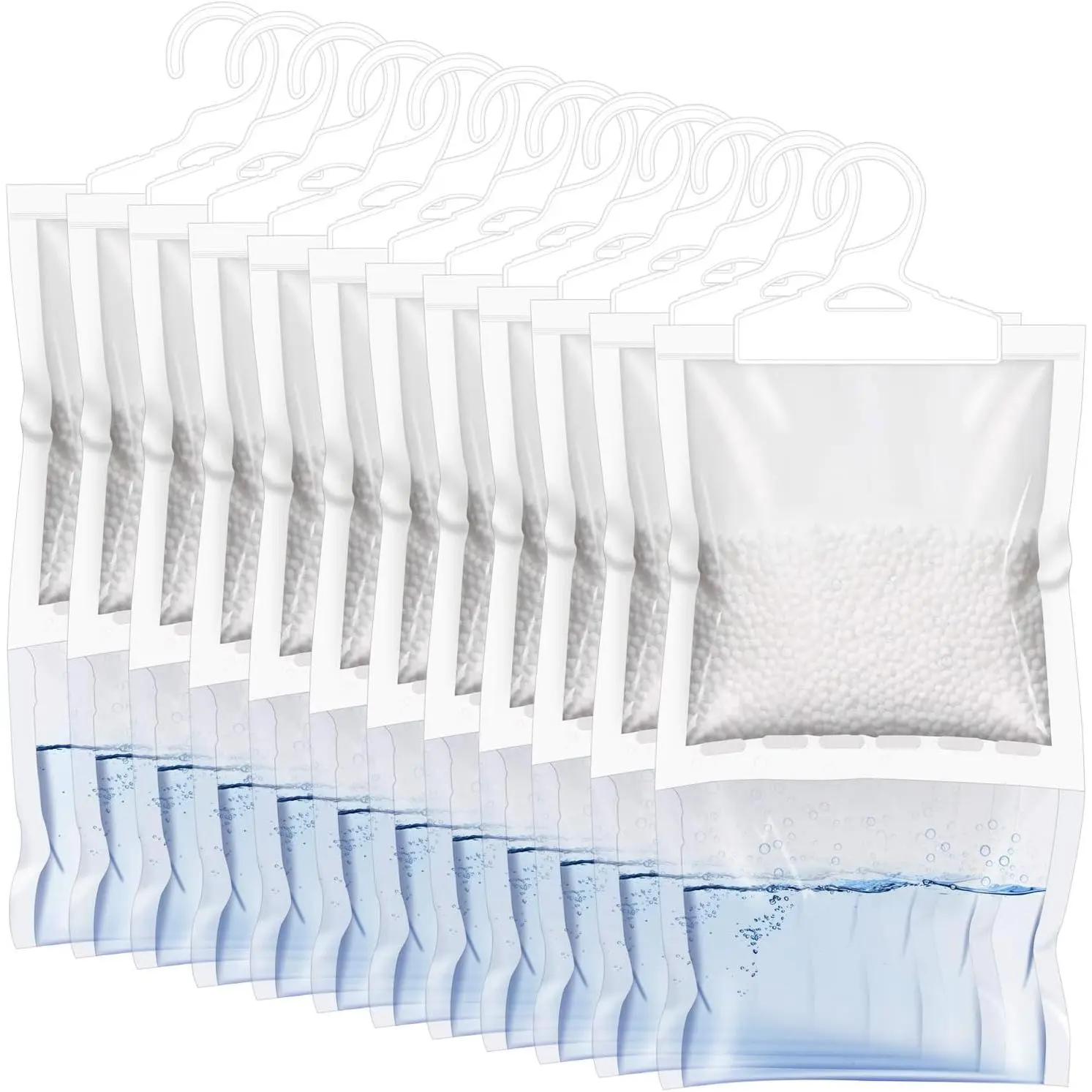 12 Pack Absorber Hanging Bags, Free Humidity Packs, Hanging Closet Dehumidifier Bags-220g/pack 12 Pack Absorber Hanging Bags, Free Humidity Packs, Hanging Closet Dehumidifier Bags-220g/pack