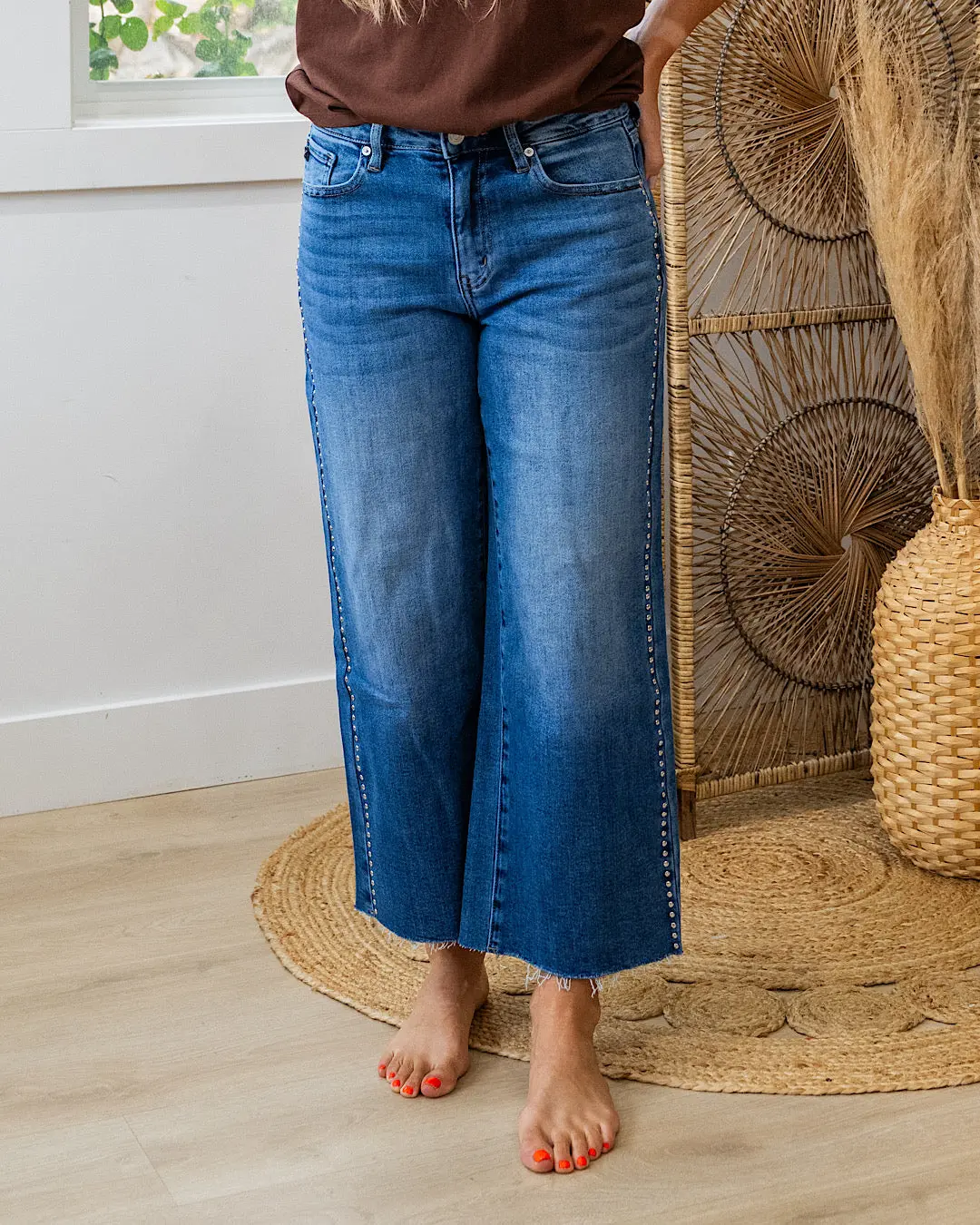KanCan Raelynn Studded Wide Leg Jeans FINAL SALE