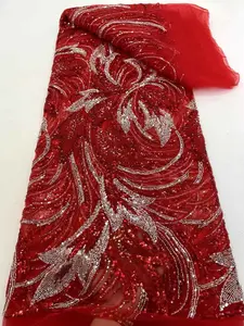 Red Beaded Lace