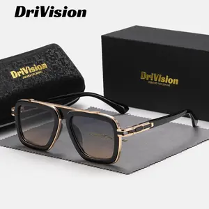 Drivision Unisex  Retro-Inspired Luxury Sunglasses Polarized Lenses for a Vintage-Chic Look Square Frame Sunglasses UV400