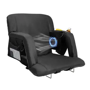 ABORON Stadium Seat w/ Fans, for Bleachers Portable Outdoor Cooling Seat Cushion Stadium Chair with Back Support,2 Fans & 3 Cooling Speed,Power Bank NOT Included summerwins