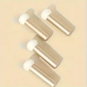 4pcs Set Aluminum Handle Small Bun Concealer, Dark Circle & Blemish Coverage Blending, Non-Absorbing Makeup Tool
