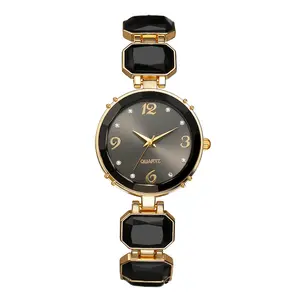 OIDEA Women's Elegant Analog Quartz Watch - Quartz Drive, Large Numbers, Crystal-Accented, Easy-Read Dial, Imitation Gemstone Band, Fashionable Party Watch for Party Wear