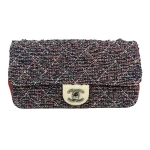 Pre-owned CHANEL Fabric Crossbody Bags Vintage CC Chain Flap Crossbody Bag