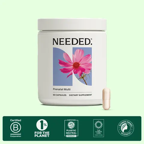 NEEDED. Prenatal Multivitamin - 90 Capsules (1 Month Supply) - 22 Clinically Dosed Nutrients - Nausea-Friendly - 8x More Nutrition - Expertly-Formulated - Clinically Studied - Fertility to Postpartum - Breastfeeding