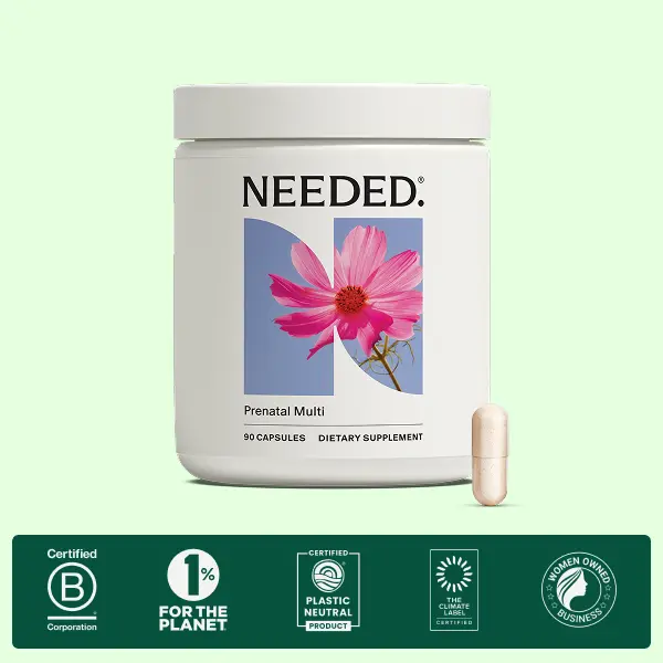 NEEDED. Prenatal Multivitamin - 90 Capsules (1 Month Supply) - 22 Clinically Dosed Nutrients - Nausea-Friendly - 8x More Nutrition - Expertly-Formulated - Clinically Studied - Fertility to Postpartum - Breastfeeding