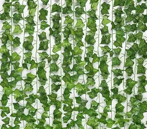 12-Strand 84FT Artificial Hanging Ivy Garland, Fake Ivy Leaf Vine, Indoor Home Decor (USA Stock)