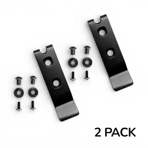 2 Pack Knife Sheath Belt Clips | Stainless Steel Holster Clips | Kydex Sheath Hardware | EDC Clip Set