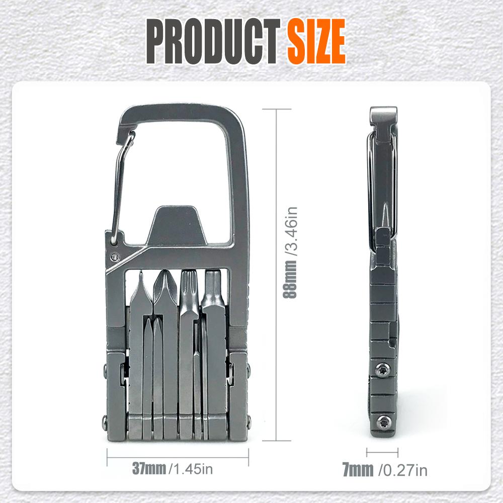 13 in 1 Multifunction Stainless Steel Tool Combination Folding Outdoor Tools Corkscrew Screwdriver Wrench Keychain