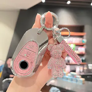 Soopcase for Mercedes Benz Key fob Cover With Keychain Soft full Protection Key Shell Key Case Compatible With Mercedes Benz 2020-2025 Mercedes Benz S-Class G-Class E-Class