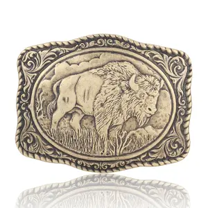 Bronze Buffalo Belt Buckle, Bison Belt Buckle