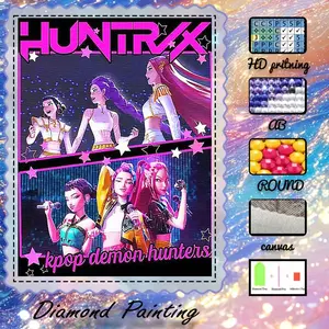 5D-DIY, high-grade velvet canvas, diamond art, diamond painting kits, KPOP, colorful, stage AB diamonds, fairy dust diamonds, crystal diamonds, perfect home decoration, handmade diamond art painting kits, special craft diamond art kits.