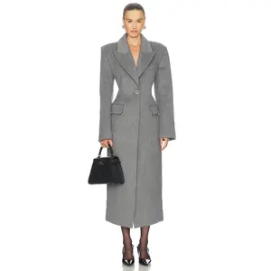 Camila Coelho Mariela Coat in Charcoal Grey