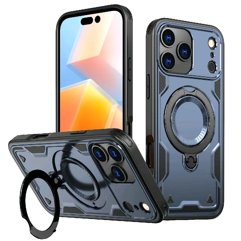 360-degree Rotating Magnetic Versatile Stand Navy Blue Compatible with iPhone 17 PRO SKU PC73-IPH17PRONV for Enhanced Viewing