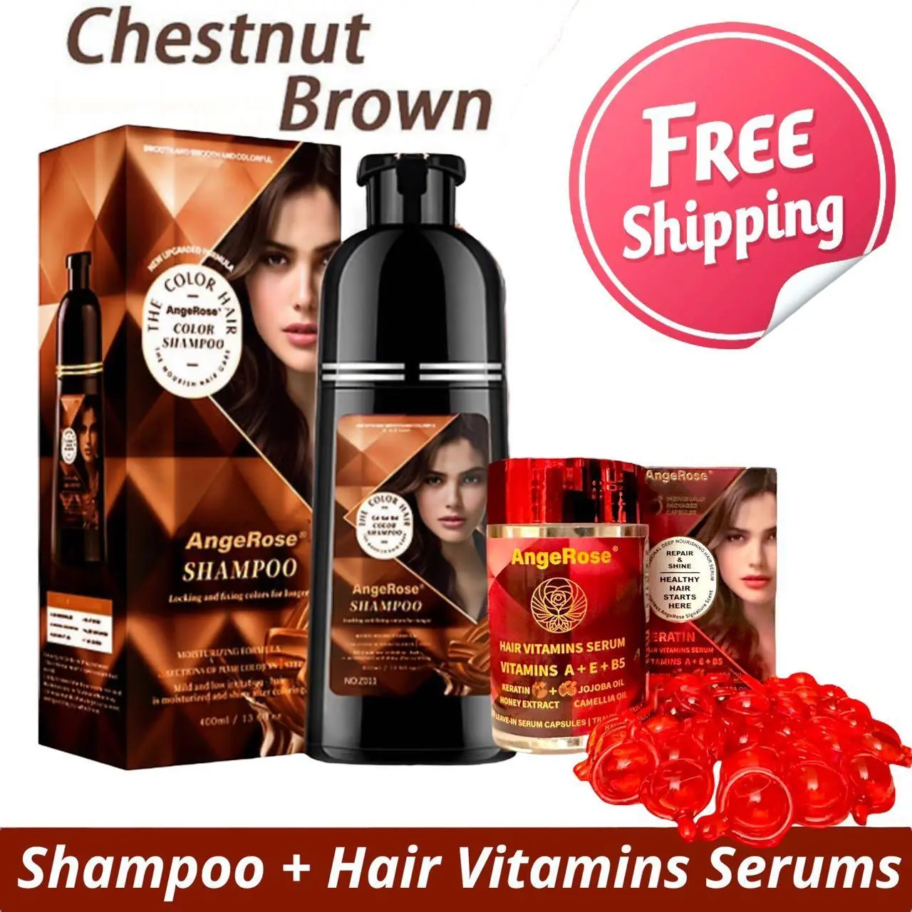 Chestnut Brown + Keratin Hair Vitamin Serum
