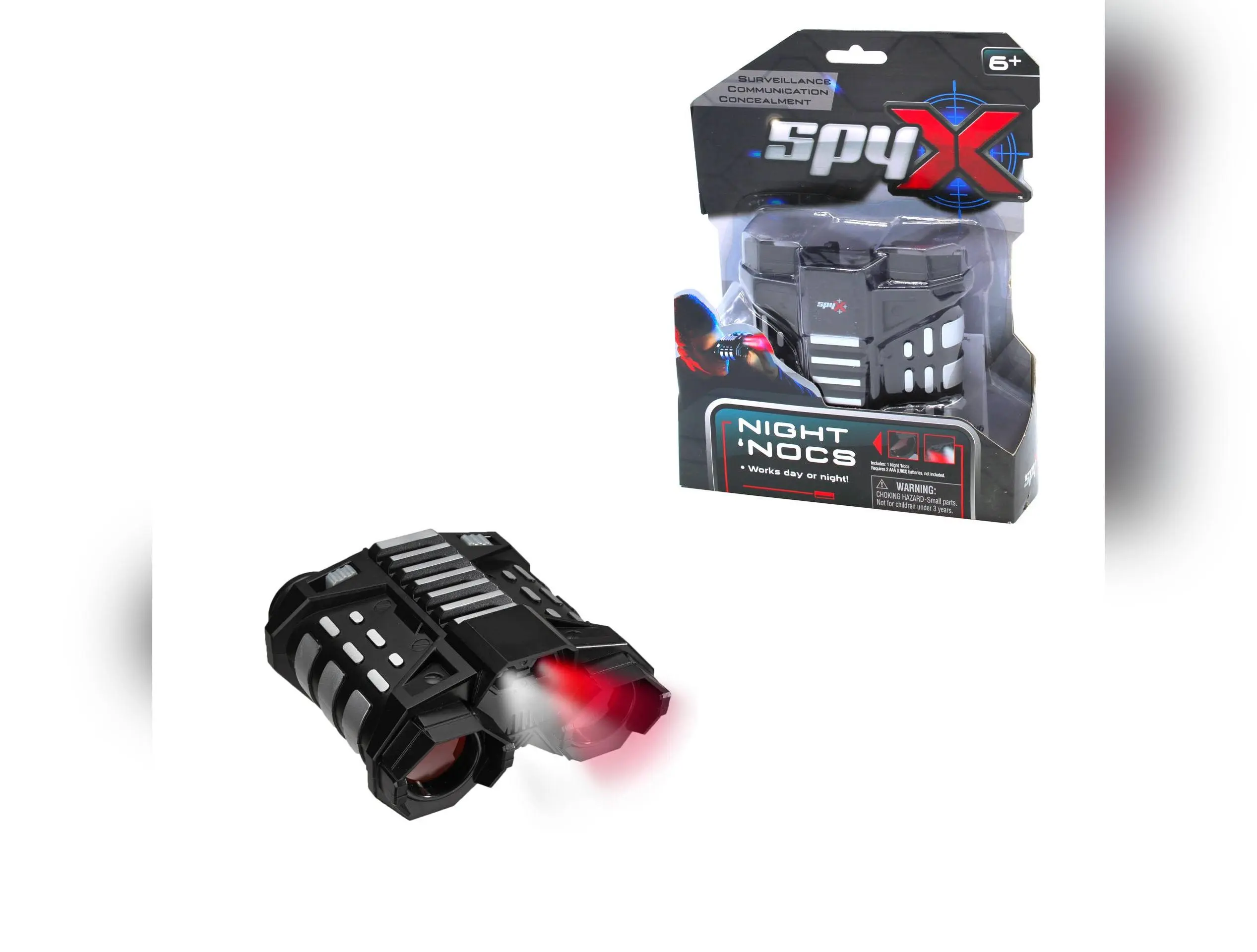 SpyX Night Nocs - Red/White Stealth Mode Binoculars (~25 ft)