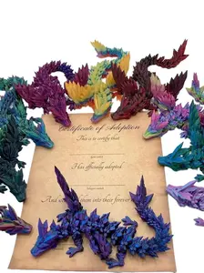 Crystal Wing Dragon - Articulated Figurine - Fidget - Gift - Decor - Ornaments - 3D Print