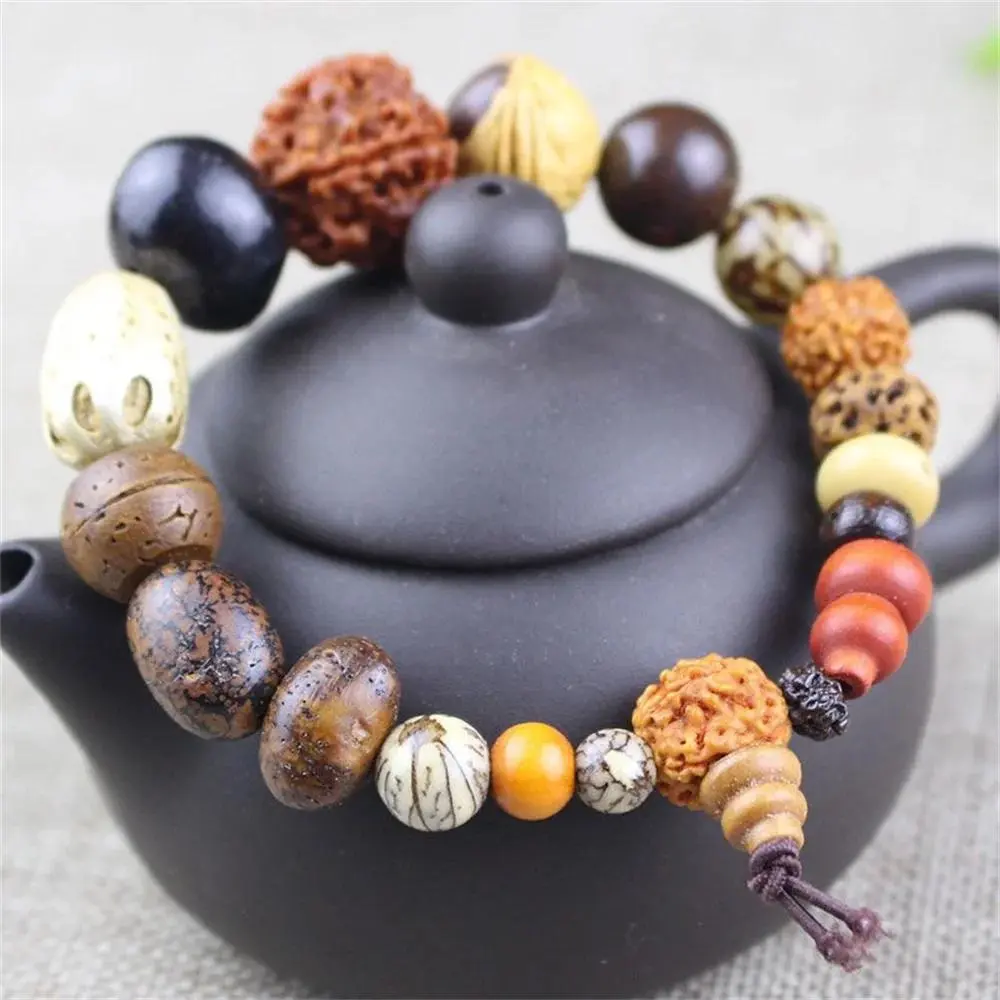 Tibetan Buddhist Bodhi Seed Mala Bracelet | Natural 18 Beads | Meditation & Good Luck Amulet