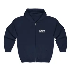 Love Died Loving Me - Embroidered Unisex Zip Hoodie (White Logo)