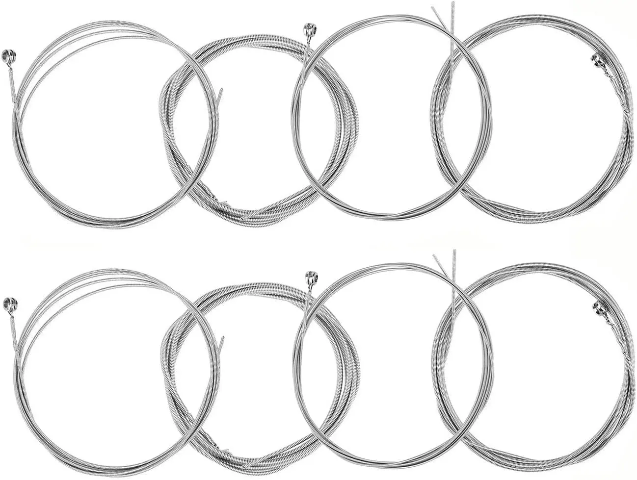2Packs/4-String Set Bass Strings Nickel Plated Steel Roundwound Medium, 45-100 Gauge