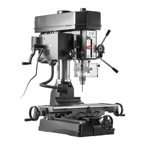 Mill Drill Machine 15.875", 2HP Benchtop Milling Drill Press, 150-2560 RPM, with Vise, Laser, Work Light - for Wood & Metal Default