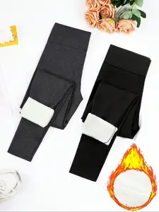 Women's Winter Fleece Lined Athletic Leggings, High Waist Warm Long Pants for Fitness Yoga Outdoor Hiking, Casual Daily Wear, Stretchy Workout Leggings, Pack of 2