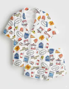 Gilmore Girls Stars Hollow Pajama Set for Women – Comfy Two-Piece Sleepwear, Short Sleeve Tee & Stretchy Pants, Perfect All-Season Gift