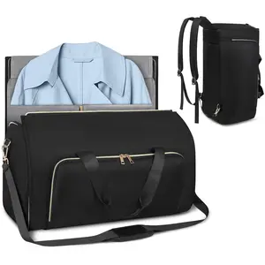 Travel Suit Bag Convertible Garment Bag Durable Folding Storage Hanging Clothes Bag Crossbody & Convertible