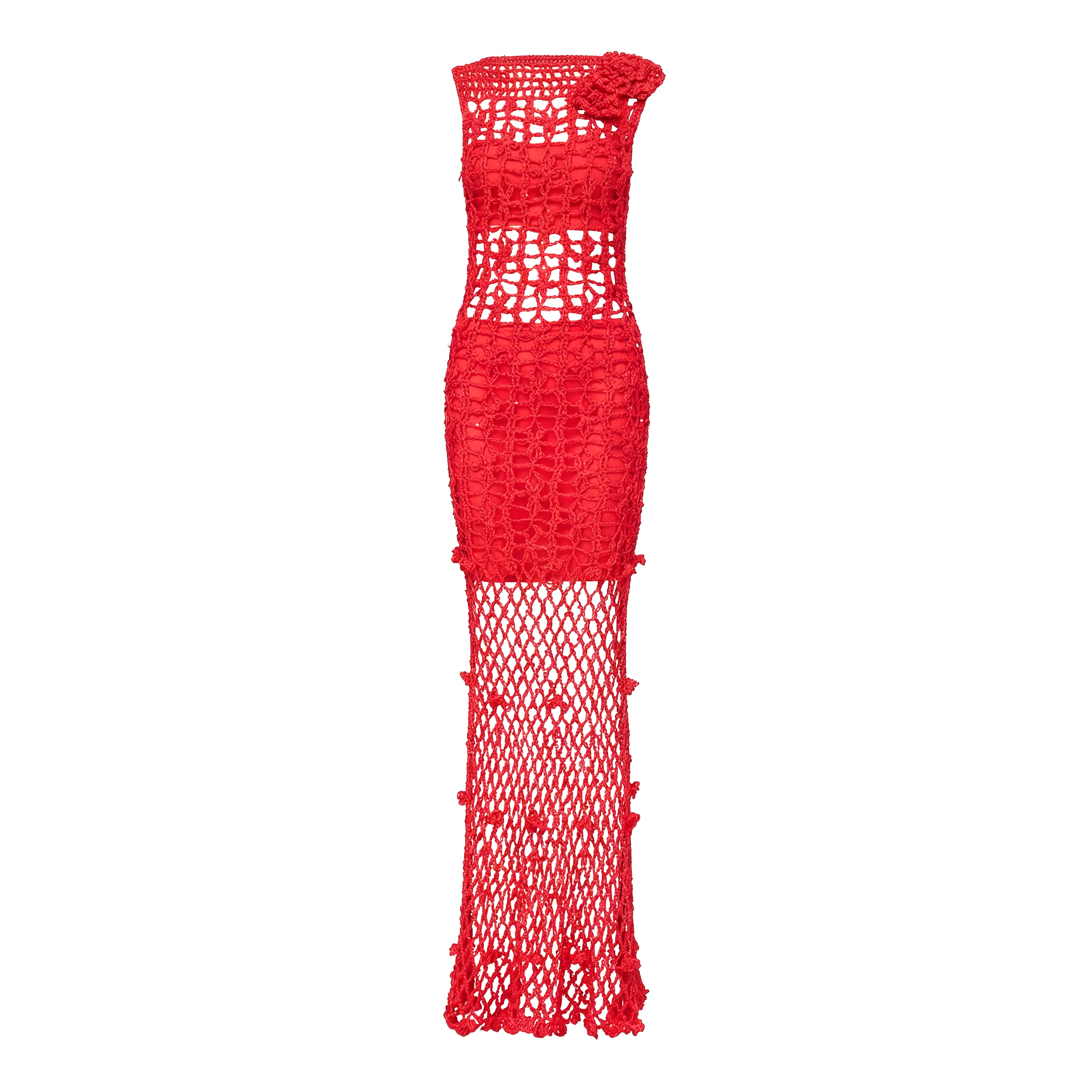 Cherry Handmade Maxi Crochet Dress